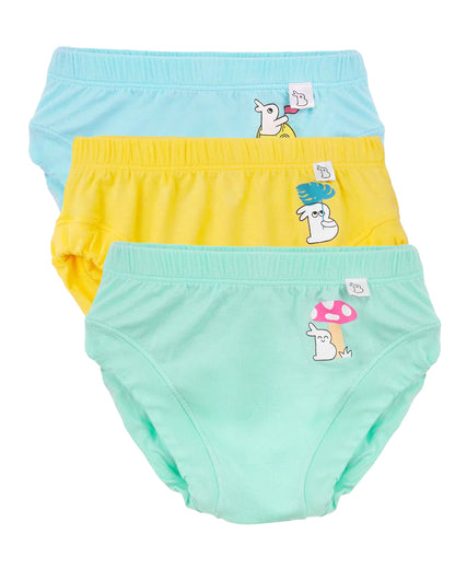 SuperBottoms Yellow & Blue Briefs-Solid-Bamboo Cotton-Pack Of 3-For Infants