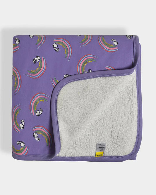 Mi Arcus Peanuts Noah Sherpa Snoopy Baby Blanket-Lightweight & Breathable-Purple