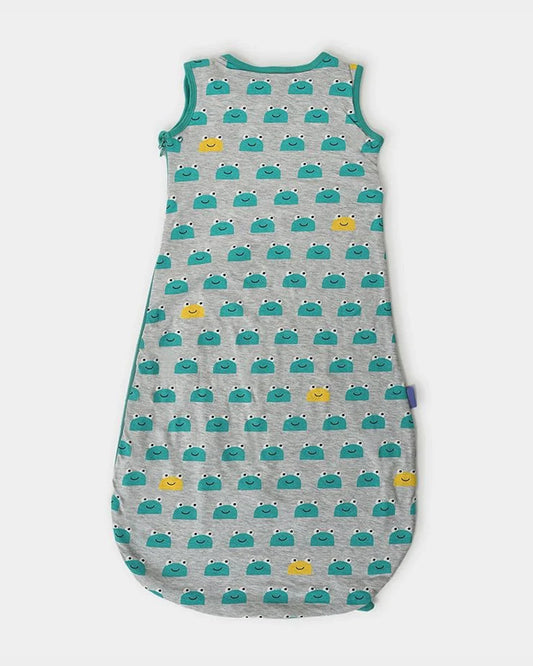 Mi Arcus Toad Newborn Summer Baby Sleeping Bag-with Shoulder Button & Side Zipper-Cotton-Green-Newborn Bed