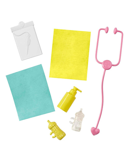 Barbie Baby Doctor Playset-Includes Blonde Doll, 2 Infant Dolls, Exam Table and Accessories, Stethoscope, Chart and Mobile-Promotes Role Play-Doll & Doll Houses-36M+