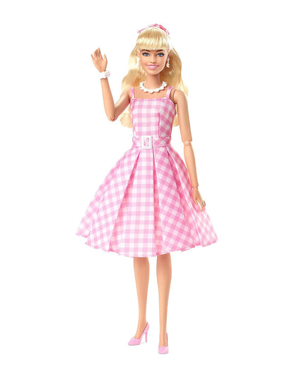 Barbie The Movie Collectible Doll-Wearing Pink Gingham Dress-Promotes Role Play-Doll & Doll Houses-36M+
