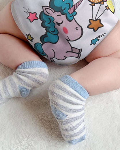 Polka Tots Unicorn Bamboo Charcoal Cloth Diaper-Padded Underwear With Insert-Washable & Reusable-2 to 24M