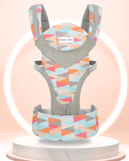 Polka Tots 3 in 1 Baby Carrier-With 3 Carrying Positions-Breathable Mesh Fabric-Adjustable Waist Belt-For 3M to 2Y (Upto 20kg)-Multicolor