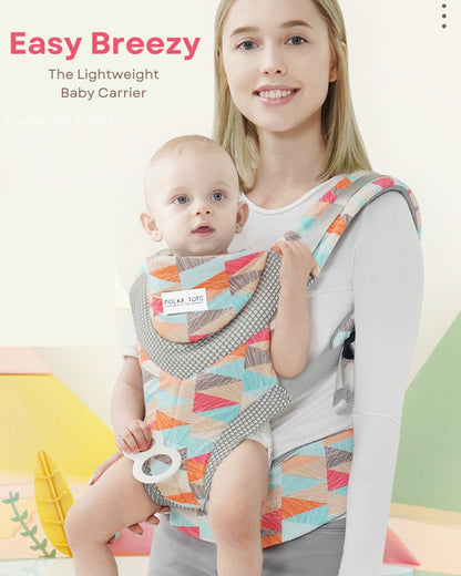 Polka Tots 3 in 1 Baby Carrier-With 3 Carrying Positions-Breathable Mesh Fabric-Adjustable Waist Belt-For 3M to 2Y (Upto 20kg)-Multicolor