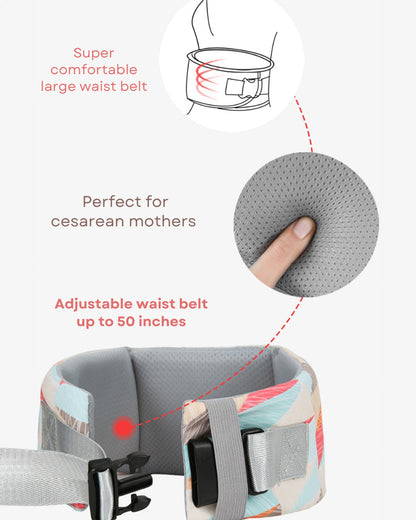 Polka Tots 3 in 1 Baby Carrier-With 3 Carrying Positions-Breathable Mesh Fabric-Adjustable Waist Belt-For 3M to 2Y (Upto 20kg)-Multicolor