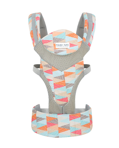 Polka Tots 3 in 1 Baby Carrier-With 3 Carrying Positions-Breathable Mesh Fabric-Adjustable Waist Belt-For 3M to 2Y (Upto 20kg)-Multicolor