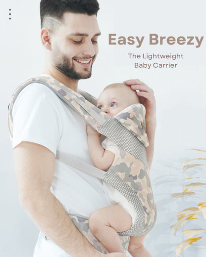 Polka Tots 3 in 1 Baby Carrier-With 3 Carrying Positions-Breathable Mesh Fabric-Adjustable Waist Belt-For 3M to 2Y (Upto 20kg)-Cream