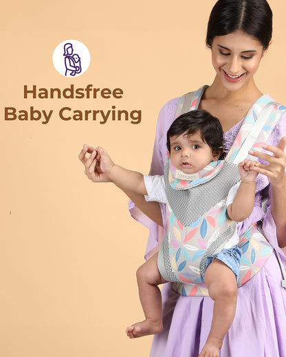 Polka Tots 3 in 1 Baby Carrier-With 3 Carrying Positions-Breathable Mesh Fabric-Adjustable Waist Belt-For 3M to 2Y (Upto 20kg)-Beige