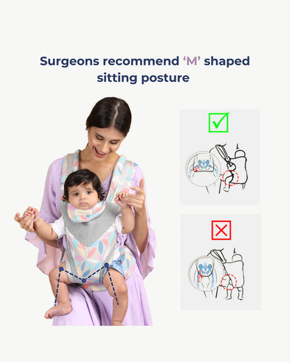 Polka Tots 3 in 1 Baby Carrier-With 3 Carrying Positions-Breathable Mesh Fabric-Adjustable Waist Belt-For 3M to 2Y (Upto 20kg)-Beige