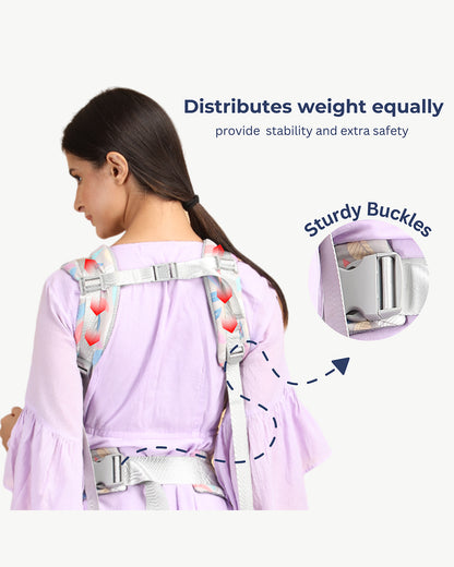 Polka Tots 3 in 1 Baby Carrier-With 3 Carrying Positions-Breathable Mesh Fabric-Adjustable Waist Belt-For 3M to 2Y (Upto 20kg)-Beige