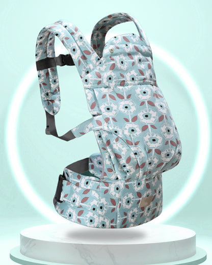 Polka Tots Ergonomic Baby Carrier-With 3 Carrying Positions-Ergonomic M Shape Seat-Adjustable Waist Belt-For 3M to 2Y (Upto 20kg)-Green