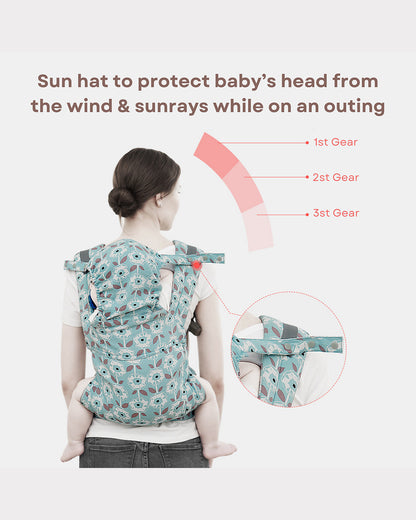 Polka Tots Ergonomic Baby Carrier-With 3 Carrying Positions-Ergonomic M Shape Seat-Adjustable Waist Belt-For 3M to 2Y (Upto 20kg)-Green