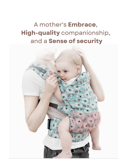 Polka Tots Ergonomic Baby Carrier-With 3 Carrying Positions-Ergonomic M Shape Seat-Adjustable Waist Belt-For 3M to 2Y (Upto 20kg)-Green