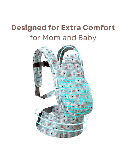 Polka Tots Ergonomic Baby Carrier-With 3 Carrying Positions-Ergonomic M Shape Seat-Adjustable Waist Belt-For 3M to 2Y (Upto 20kg)-Green