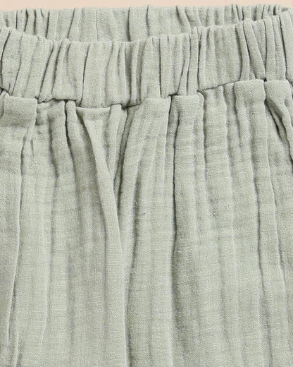 Cot & Candy Sage Shirt & Jogger Set-Organic Muslin-Solid-For Infants