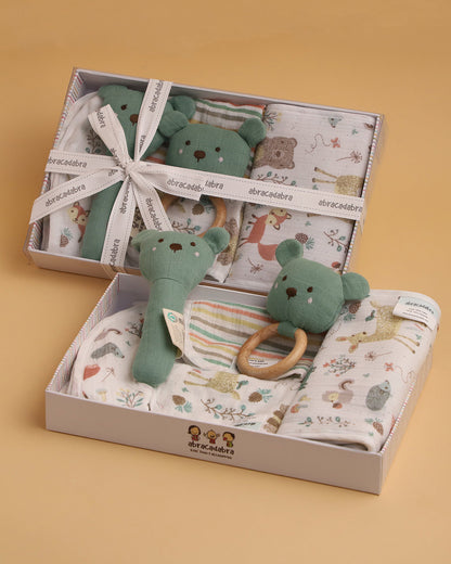 Abracadabra Baby Shower Essential Gift Set-Bambi & Friends-Pack of 7-For Newborn