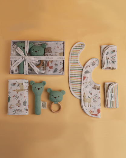 Abracadabra Baby Shower Essential Gift Set-Bambi & Friends-Pack of 7-For Newborn