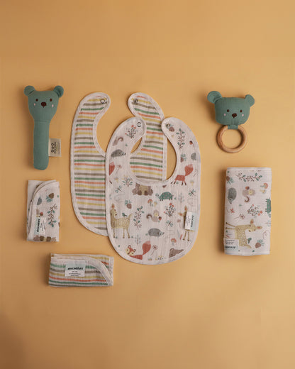 Abracadabra Baby Shower Essential Gift Set-Bambi & Friends-Pack of 7-For Newborn