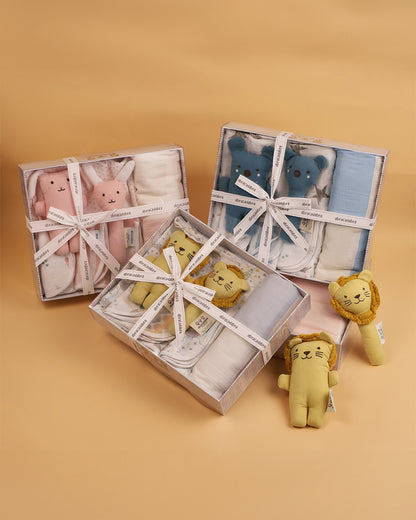 Abracadabra Baby Shower Essential Gift Set-Blue Stars-Pack of 7-For Newborn