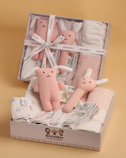Abracadabra Baby Shower Essential Gift Set-Stars & Hearts-Pack of 7-For Newborn