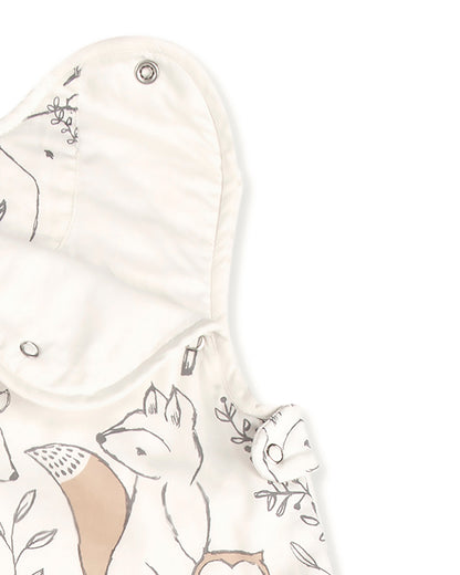 Crane Baby Ezra Baby Sleeping Bag-100% Cotton-Adjustable Underarm Snap & Zipper-Woodland Print-For Infants-0 to 9M