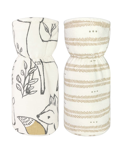 Crane Baby Feeding Bottle Warmer/Cover-With Sherpa Lining-2 Hour Heat Insulation-Fits upto 300 ml Bottle-Ezra-Pack of 2