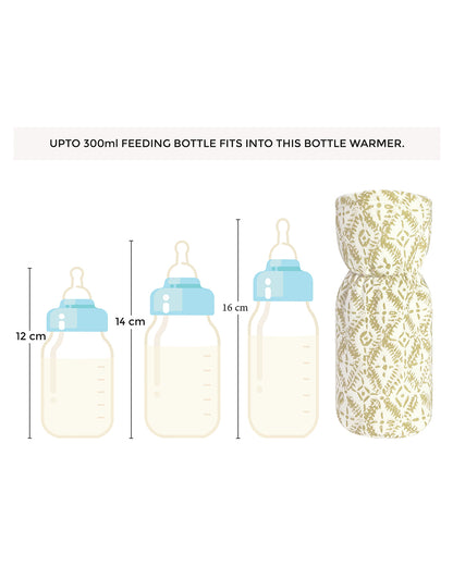 Crane Baby Feeding Bottle Warmer/Cover-With Sherpa Lining-2 Hour Heat Insulation-Fits upto 300 ml Bottle-Kendi-Pack of 2