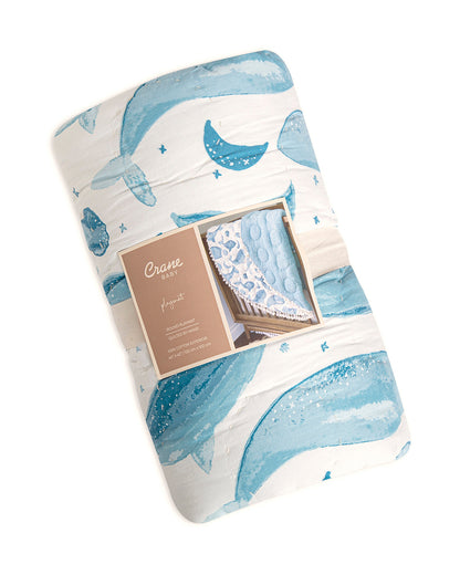 Crane Baby Caspian Play Mat-100% Cotton Quilted Baby Playmat-Comfort, Safety & Visual Stimulation-For Infants-0 to 12M