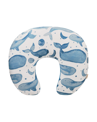 Crane Baby Feeding & Nursing Pillow-With Cotton Satin Cover & Poly Fiber Filling-Hypoallergenic-Alleviate Strain-Caspian-For Nursing