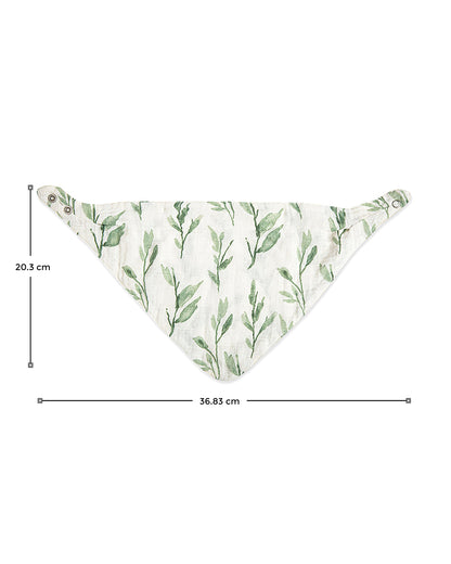 Crane Baby Muslin Bandana Bibs-With 4 Layer Cotton Muslin-High Absorbency-Adjustable Snap Button Closure-Hypoallergenic-Parker-Pack of 3-For Infants