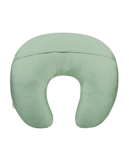 Crane Baby Feeding & Nursing Pillow-With Cotton Satin Cover & Poly Fiber Filling-Hypoallergenic-Alleviate Strain-Parker-For Nursing