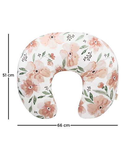 Crane Baby Feeding & Nursing Pillow-With Cotton Satin Cover & Poly Fiber Filling-Hypoallergenic-Alleviate Strain-Parker-For Nursing