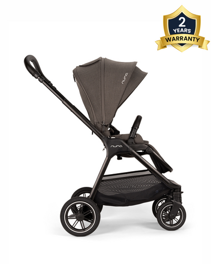 Nuna TRIV Next Baby Stroller-With Cup Holder-One Hand Fold-Includes Rain Cover & Post Adaptors-2 Years Warranty-Pram for 0 to 4Y (Upto 22Kg)-Thunder