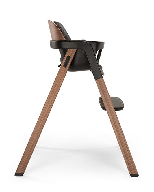 Nuna Bryn Baby High Chair-With Removable Seat Pad & Child Tray-Tool Free Assembly-Made From Premium Black Walnut & Maple Woods-For 6M+ (Upto 100 Kg)-Sanderson