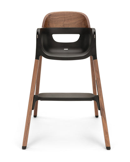 Nuna Bryn Baby High Chair-With Removable Seat Pad & Child Tray-Tool Free Assembly-Made From Premium Black Walnut & Maple Woods-For 6M+ (Upto 100 Kg)-Sanderson