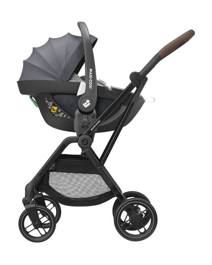 Maxi Cosi Leona 2 Baby Stroller-Height Adjustable Backrest, Reversible & Flat Reclining Seat-One Hand Fold-Travel System Compatible-6 Months Warranty-For 0 to 4Y (Upto 22 Kg)-Select Grey