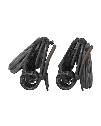 Maxi Cosi Leona 2 Baby Stroller-Height Adjustable Backrest, Reversible & Flat Reclining Seat-One Hand Fold-Travel System Compatible-6 Months Warranty-For 0 to 4Y (Upto 22 Kg)-Select Grey