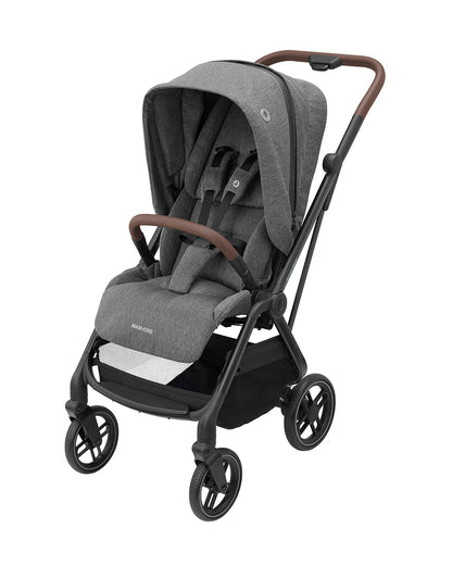 Maxi Cosi Leona 2 Baby Stroller-Height Adjustable Backrest, Reversible & Flat Reclining Seat-One Hand Fold-Travel System Compatible-6 Months Warranty-For 0 to 4Y (Upto 22 Kg)-Select Grey