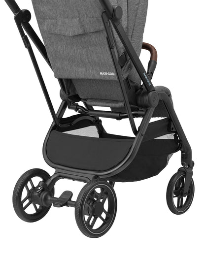 Maxi Cosi Leona 2 Baby Stroller-Height Adjustable Backrest, Reversible & Flat Reclining Seat-One Hand Fold-Travel System Compatible-6 Months Warranty-For 0 to 4Y (Upto 22 Kg)-Select Grey