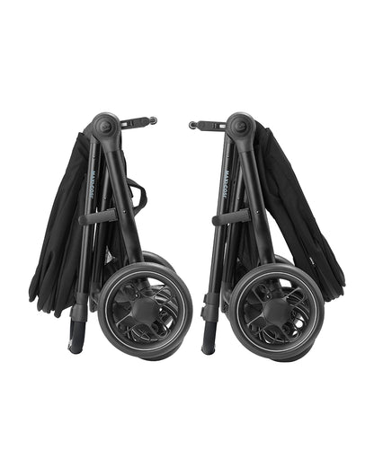 Maxi Cosi Street Baby Stroller-Height Adjustable Parent Handle Bar-Reversible & Flat Reclining Seat-One Hand Fold-Travel System Compatible-6 Months Warranty-For 0 to 4Y (Upto 22 Kg)-Black