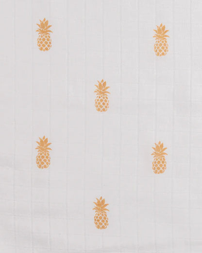 Masilo Pineapple Bliss Baby Swaddles-GOTS Certified Organic Muslin Cotton-Pack of 3-Infant Wraps