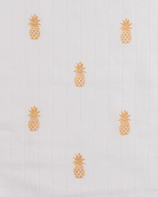 Masilo Pineapple Bliss Baby Swaddles-GOTS Certified Organic Muslin Cotton-Pack of 3-Infant Wraps