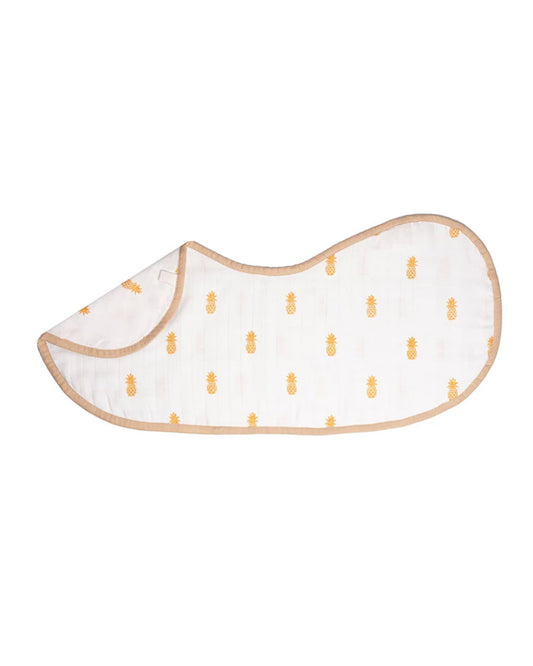 Masilo Organic Muslin Burp Cloth Set-Doubles as a Bib-Super Absorbent & Fast Drying-Pineapple Bliss-Pack of 2-For Infants