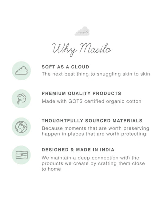 Masilo Organic Muslin Burp Cloths & Wash Cloths Combo Set-Super Absorbent-Pineapple Bliss-For Infants