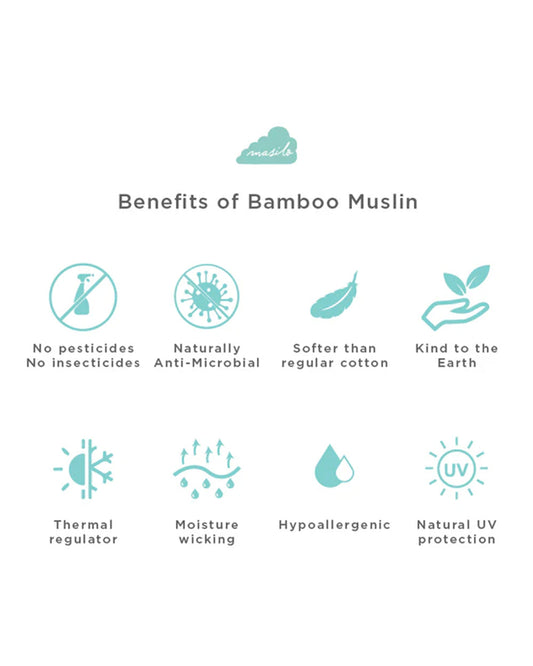 Masilo Organic Muslin Burp Cloths & Wash Cloths Combo Set-Super Absorbent-Pineapple Bliss-For Infants