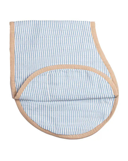 Masilo Organic Muslin Burp Cloth Set-Doubles as a Bib-Super Absorbent & Fast Drying-Sea Breeze-Pack of 2-For Infants