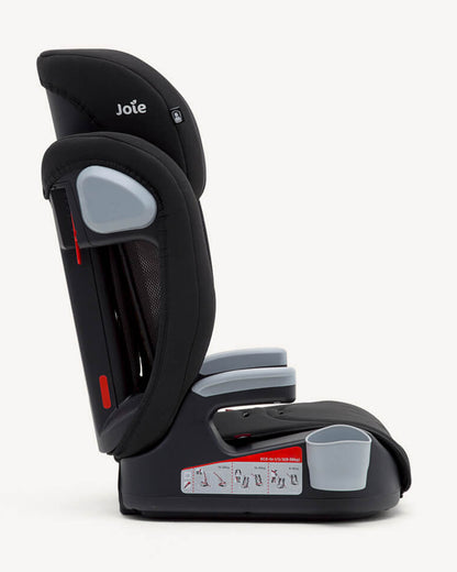 Joie Elevate Baby Car Seat-Forward Facing-10 Positions Adjustable Headrest-With Ventilated Mesh Sides & Integrated Cup Holder-2 Years Warranty-For 1 to 12Y (From 9 to 36 Kg)-Two Tone Black