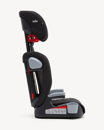 Joie Elevate Baby Car Seat-Forward Facing-10 Positions Adjustable Headrest-With Ventilated Mesh Sides & Integrated Cup Holder-2 Years Warranty-For 1 to 12Y (From 9 to 36 Kg)-Two Tone Black