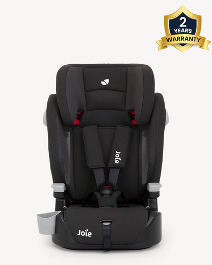 Joie Elevate Baby Car Seat-Forward Facing-10 Positions Adjustable Headrest-With Ventilated Mesh Sides & Integrated Cup Holder-2 Years Warranty-For 1 to 12Y (From 9 to 36 Kg)-Two Tone Black