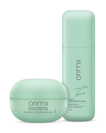 Orimii Stretch Marks Defence Belly Bundle-Minimises Stretch Marks-Hydrates Belly-Pregnancy & Breastfeeding Safe